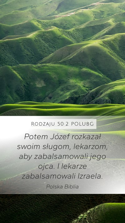 Rodzaju 50:2 POLUBG Bible Verse Image
