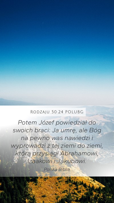 Rodzaju 50:24 POLUBG Bible Verse Image