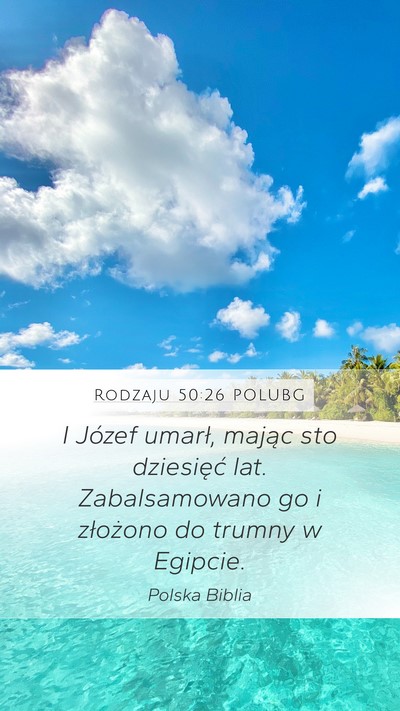Rodzaju 50:26 POLUBG Bible Verse Image