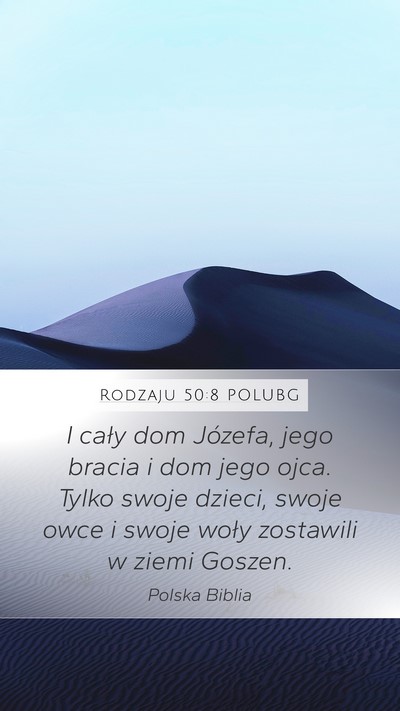 Rodzaju 50:8 POLUBG Bible Verse Image