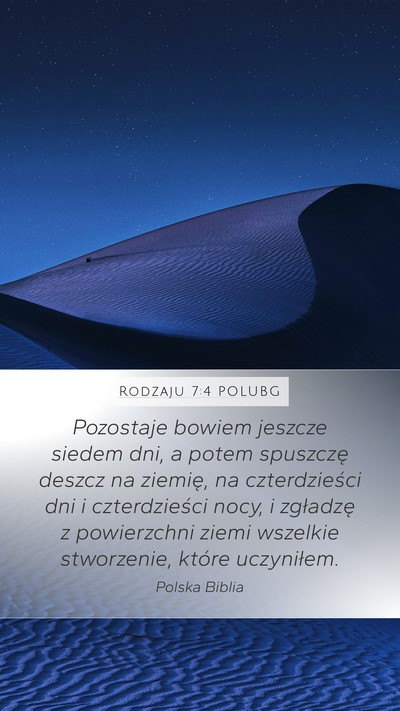 Rodzaju 7:4 POLUBG Bible Verse Image
