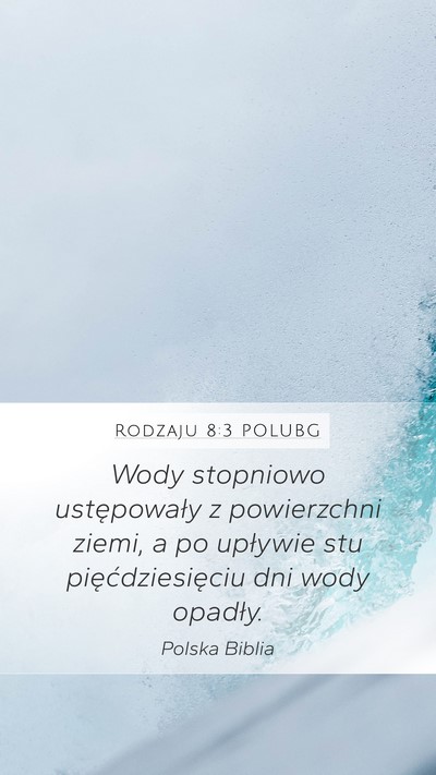 Rodzaju 8:3 POLUBG Bible Verse Image