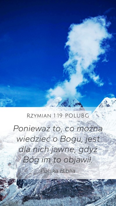 Rzymian 1:19 POLUBG Bible Verse Image