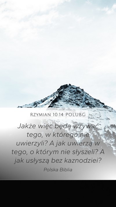 Rzymian 10:14 POLUBG Bible Verse Image
