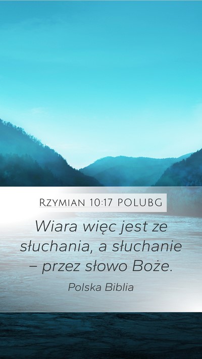 Rzymian 10:17 POLUBG Bible Verse Image