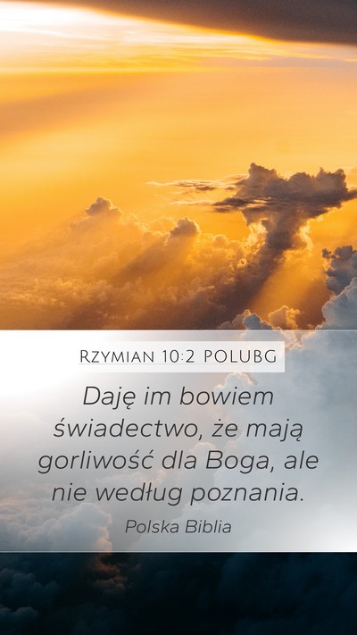 Rzymian 10:2 POLUBG Bible Verse Image