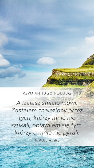 Rzymian 10:20 POLUBG Bible Verse Image