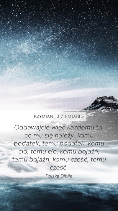 Rzymian 13:7 POLUBG Bible Verse Image