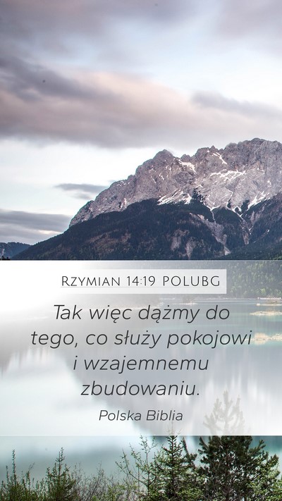 Rzymian 14:19 POLUBG Bible Verse Image