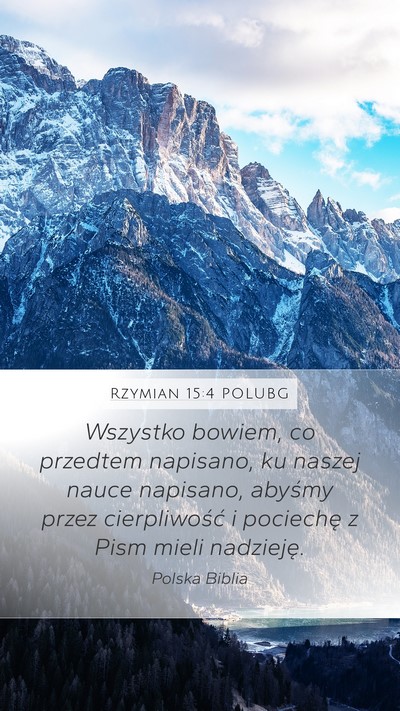 Rzymian 15:4 POLUBG Bible Verse Image