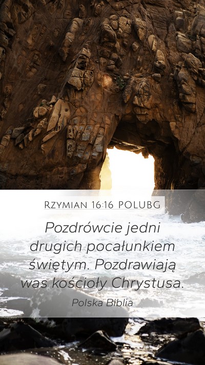 Rzymian 16:16 POLUBG Bible Verse Image