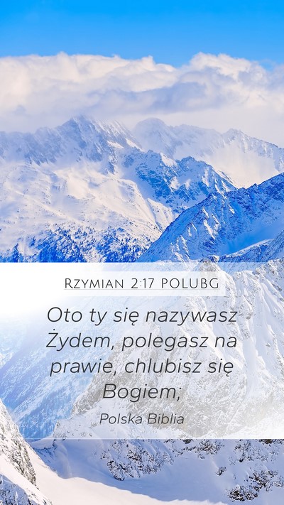 Rzymian 2:17 POLUBG Bible Verse Image