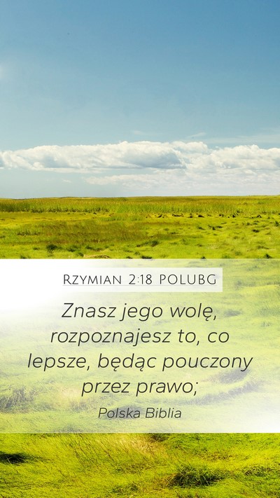 Rzymian 2:18 POLUBG Bible Verse Image