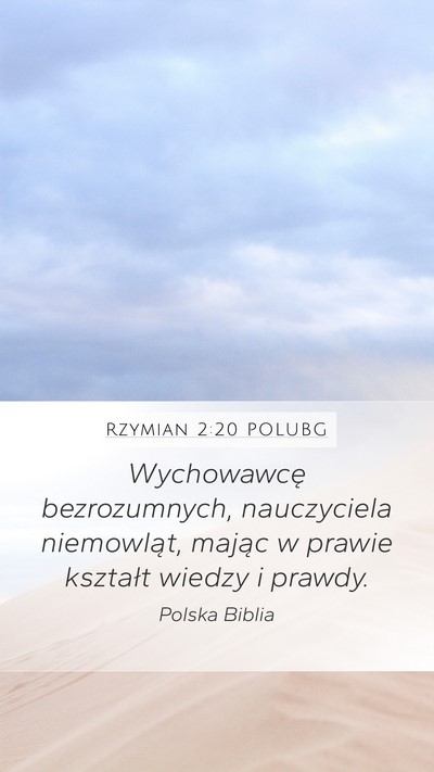 Rzymian 2:20 POLUBG Bible Verse Image