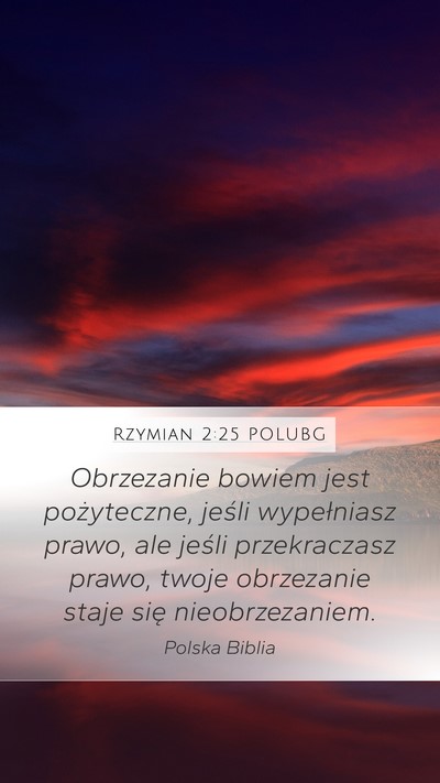 Rzymian 2:25 POLUBG Bible Verse Image