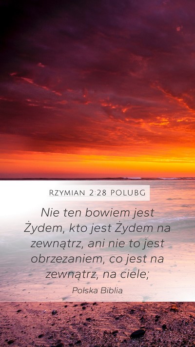 Rzymian 2:28 POLUBG Bible Verse Image