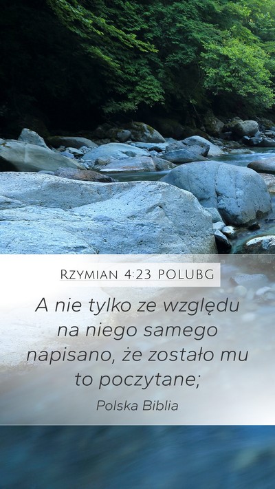 Rzymian 4:23 POLUBG Bible Verse Image