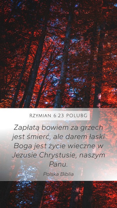 Rzymian 6:23 POLUBG Bible Verse Image