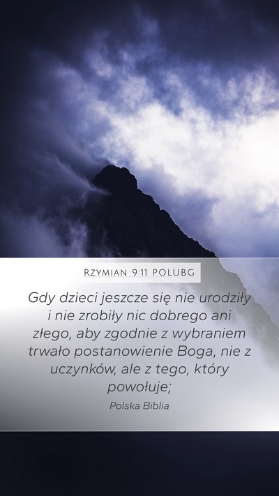 Rzymian 9:11 POLUBG Bible Verse Image