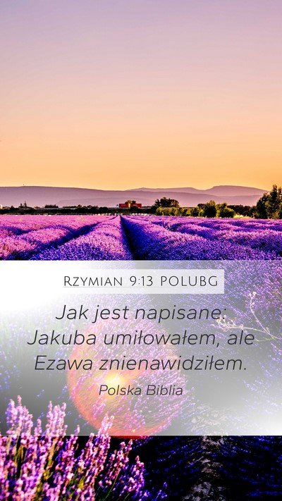 Rzymian 9:13 POLUBG Bible Verse Image