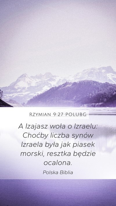 Rzymian 9:27 POLUBG Bible Verse Image