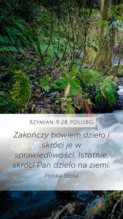 Rzymian 9:28 POLUBG Bible Verse Image