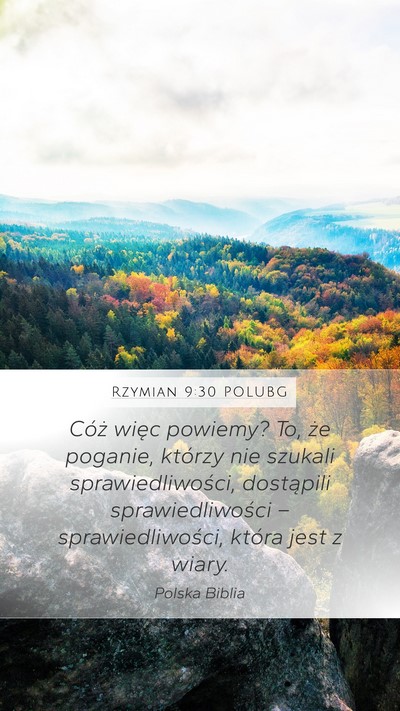 Rzymian 9:30 POLUBG Bible Verse Image