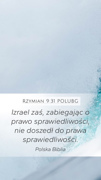 Rzymian 9:31 POLUBG Bible Verse Image