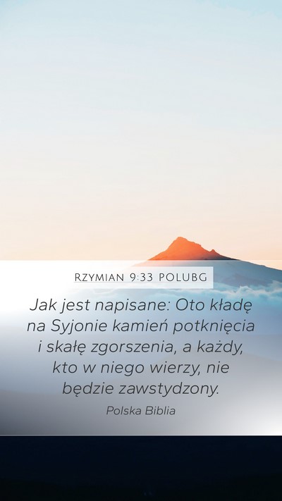 Rzymian 9:33 POLUBG Bible Verse Image