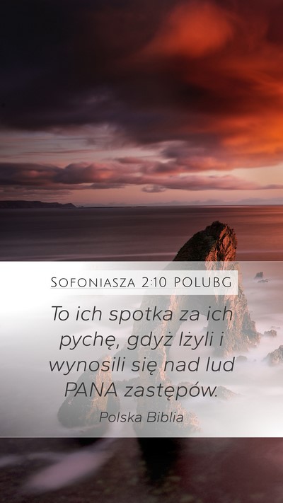 Sofoniasza 2:10 POLUBG Bible Verse Image