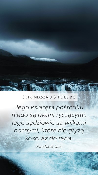 Sofoniasza 3:3 POLUBG Bible Verse Image
