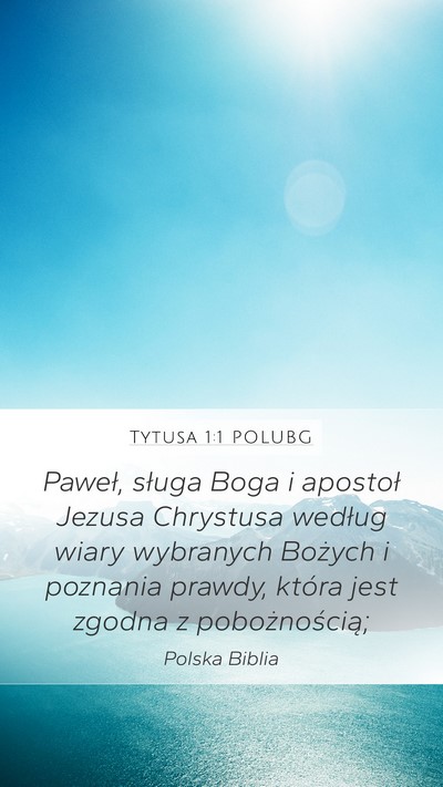 Tytusa 1:1 POLUBG Bible Verse Image
