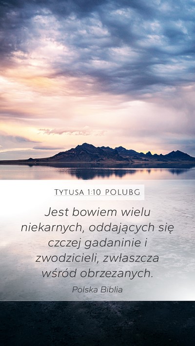 Tytusa 1:10 POLUBG Bible Verse Image