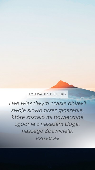 Tytusa 1:3 POLUBG Bible Verse Image