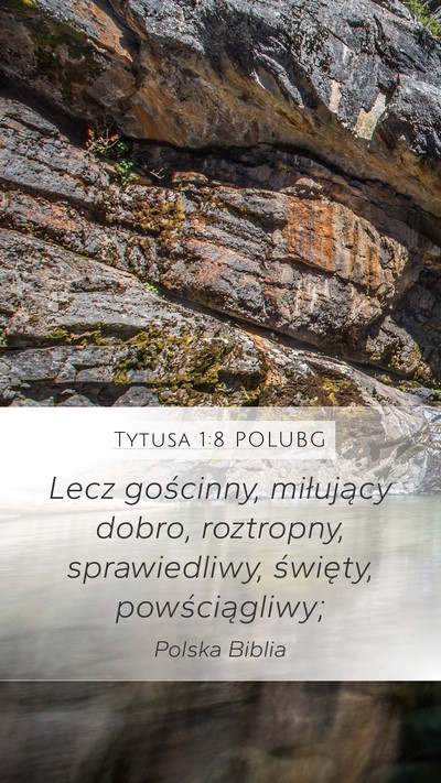 Tytusa 1:8 POLUBG Bible Verse Image