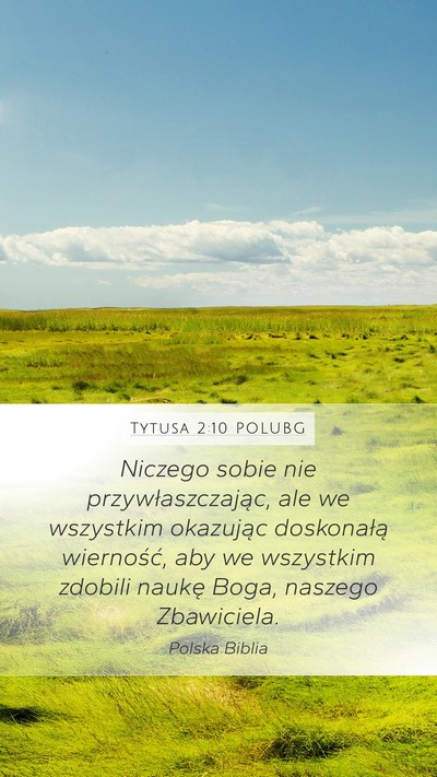 Tytusa 2:10 POLUBG Bible Verse Image