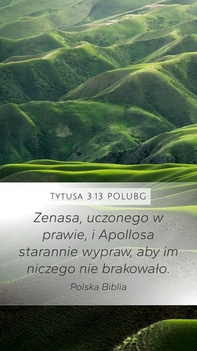 Tytusa 3:13 POLUBG Bible Verse Image