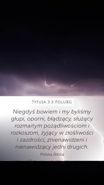 Tytusa 3:3 POLUBG Bible Verse Image
