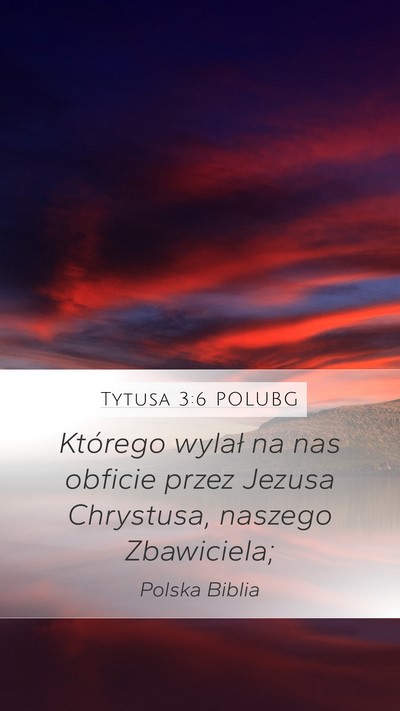 Tytusa 3:6 POLUBG Bible Verse Image