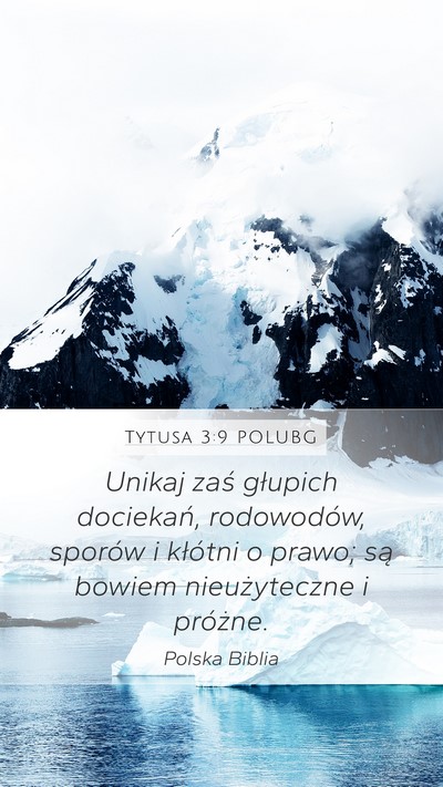 Tytusa 3:9 POLUBG Bible Verse Image
