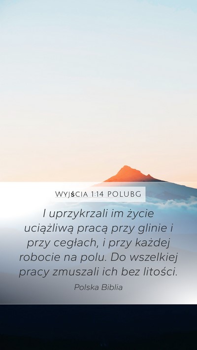 Wyjścia 1:14 POLUBG Bible Verse Image