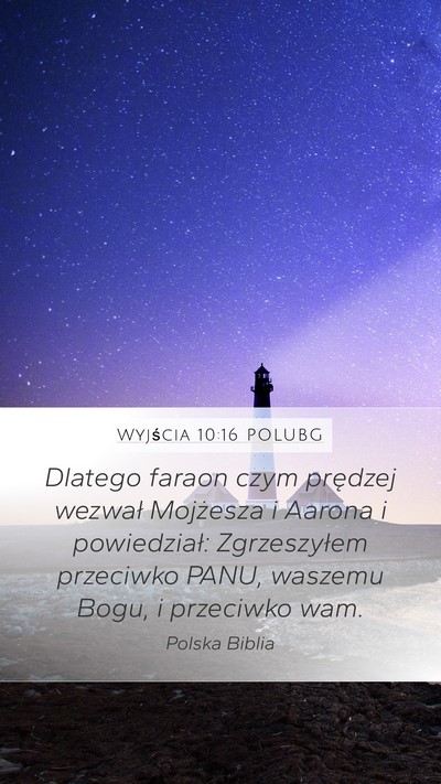 Wyjścia 10:16 POLUBG Bible Verse Image