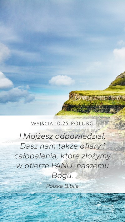 Wyjścia 10:25 POLUBG Bible Verse Image