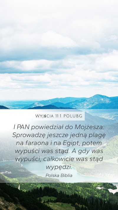 Wyjścia 11:1 POLUBG Mobile Phone Wallpaper - I PAN powiedział do Mojżesza: Sprowadzę - Mobile Bible Verse Wallpaper