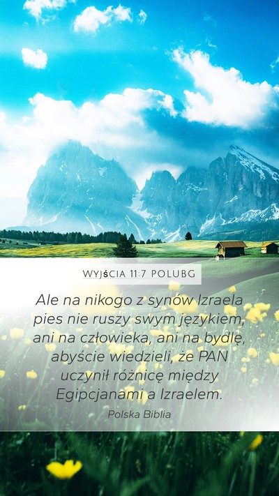 Wyjścia 11:7 POLUBG Bible Verse Image