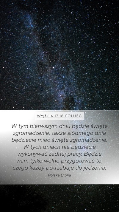 Wyjścia 12:16 POLUBG Bible Verse Image