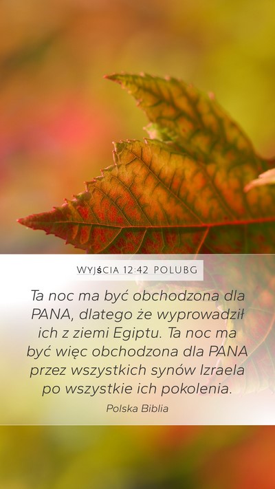 Wyjścia 12:42 POLUBG Mobile Phone Wallpaper - Ta noc ma być obchodzona dla PANA, dlatego że - Mobile Bible Verse Wallpaper