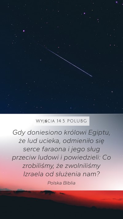 Wyjścia 14:5 POLUBG Bible Verse Image