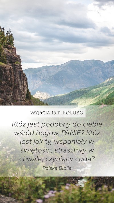 Wyjścia 15:11 POLUBG Bible Verse Image