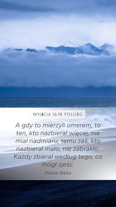 Wyjścia 16:18 POLUBG Bible Verse Image